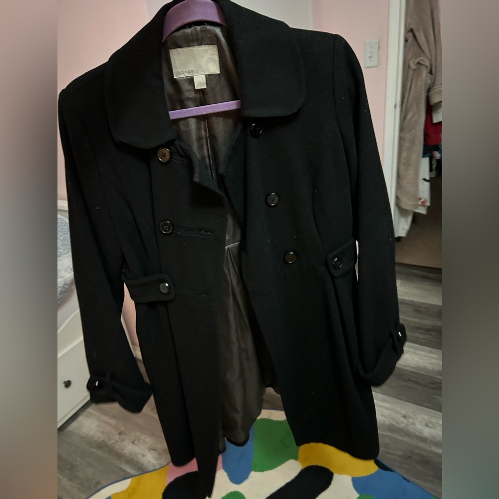 Vintage old navy wool trench/pea coat